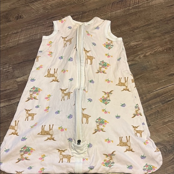 Burt's Bees Baby Cream and Brown Sleep Sack Pajamas - Picture 1 of 3